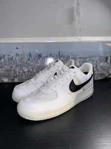 Nike Air Force 1 Low Transparent White Black Pure Platinum Size 12 CI0060-100 - Picture 1 of 7