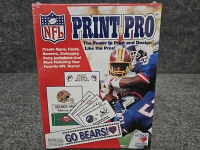 Vintage NFL Print Pro PC Software MS-DOS - Image 1 of 4