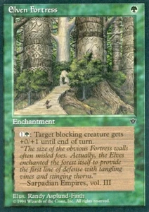 1X ELVEN FORTRESS (FAITH) GREEN FALLEN EMPIRES MTG MAGIC MP X1 (yourdeckbuilder) - Picture 1 of 1