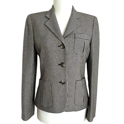 Blazer Ralph Lauren Lana Pata de Gallo Tweed 8P Preppy Heritage Dinero Antiguo Clásico  Foto 1 de 4