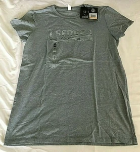 Under Armour T-Shirt SS Women's Size SM/P, Gray, "I Serve" New - Picture 1 of 3