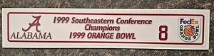 2000 ALABAMA FOOTBALL ORANGE SCHÜSSEL UMKLEIDERAUM NAMENSSCHILD 2 X 10 - Bild 1 von 1