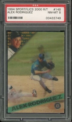 1994 Sportflics 2000 Rookie Traded Baseball #148 Alex Rodriguez PSA 8 - Image 1 of 2