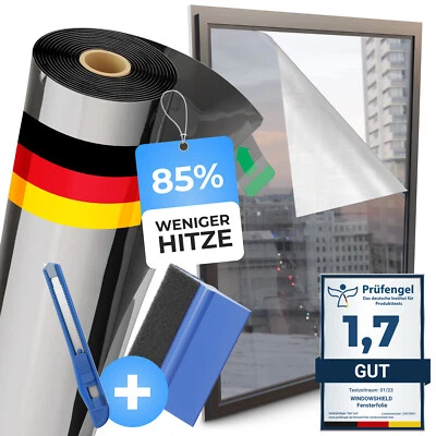 WindowShield® | Spiegelfolie Selbstklebend UV-Schutz Fenster Folie Sonnenschutz - Bild 1 von 4