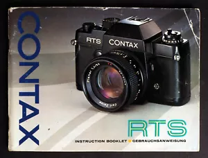 Original Contax RTS Camera User Manual 1976 Edition - Excellent - Picture 1 of 6