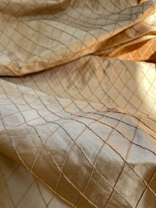 Designer Quality 100% Silk Dupioni fabrics Quilted!!! - Picture 1 of 4