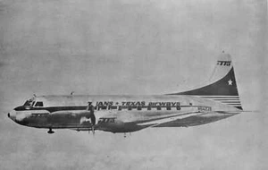 Postcard Aeroplane Trans Texas Airways Convair CV-240 #308 of 1,000 - Picture 1 of 2