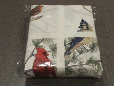 NEW RARE 5PC Pottery Barn Lowell Cardinal King Duvet Set with 4 Shams Winter - Image 1 of 4