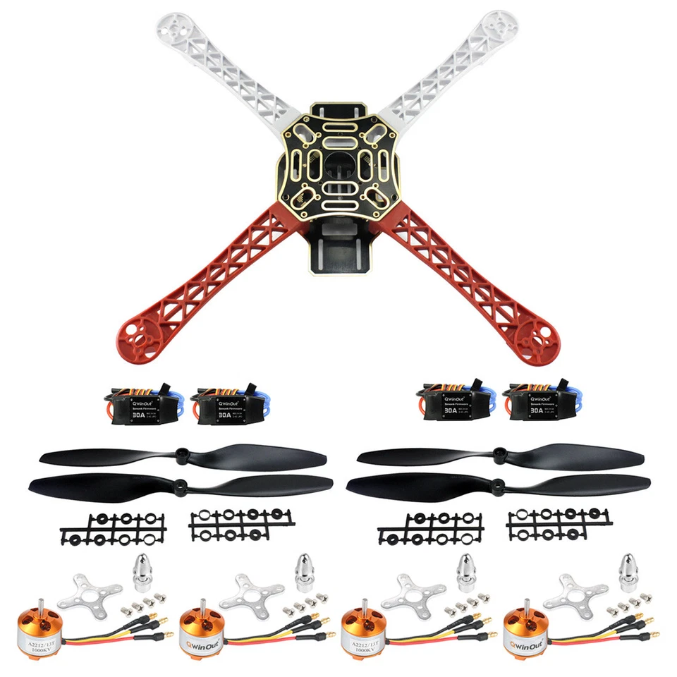 F450 4-Axis Airframe 450mm Drone Frame Kit w/ 30A ESC A2212 1000KV Motor - Bild 1 von 4
