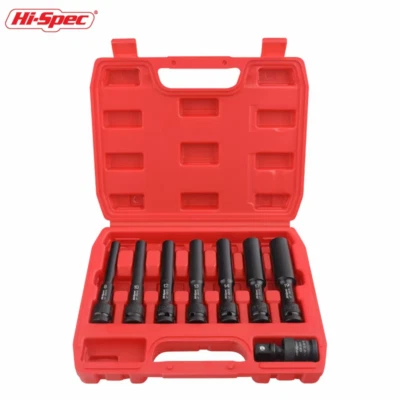 Force pro 8pc 1/2" Dr 8-19mm Extra Long Tube Deep Impact Socket Set - image 1 of 4