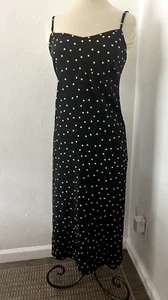 Laura Urbinati Black Silk Blend Crepe Slip Dress Sz 40 US 2 Sleeveless Italy - Picture 1 of 6