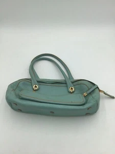 Monsac Original Turquoise Leather Shoulder Handbag w/Pockets (see pics) - Picture 1 of 10