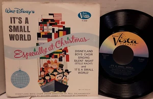 WALT DiSNEY'S IT'S A SMALL WORLD ESPECiALLY AT CHRiSTMAS 7" VINYL 45 RECORD + PS - Bild 1 von 3