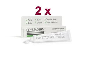 2 x Crystaderm Crema de Primeros Auxilios 10g Crema de Primeros Auxilios con 1% de Peróxido de Hidrógeno  - Imagen 1 de 1