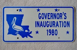 Targa Inaugurazione Governatore della Louisiana 1980 Dave Treen +++ LA - Foto 1 di 2