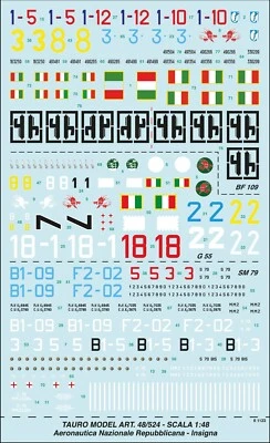 TAURO MODEL TM48/524 INSEGNE E NUMERI A.N.R. SCALA 1:48 - Immagine 1 di 4