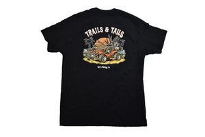 US Fishing Co para hombre EE. UU. Camisa Negra Senderos y Colas de Pesca Nueva S-3XL - Imagen 1 de 5