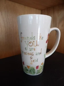 Natural Life Tall Coffee Mug 007 Friends Like You Precious Floral Inspirational - Picture 1 of 3