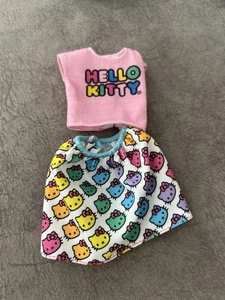Hello Kitty Barbie Outfit Dolls Accessories Top & Skirt Sanrio Mattel - Picture 1 of 3