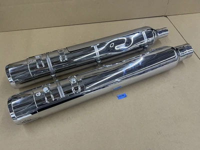 2017-2024 Harley-Davidson CVO Touring Mufflers Chrome End Caps 64900731 OEM - Image 1 of 4