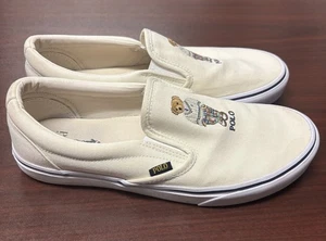 Polo Bear Hombre Keaton Zapatillas Sin Cordones / Polo Ralph Lauren - Talla 10.5 Blanco - Imagen 1 de 12