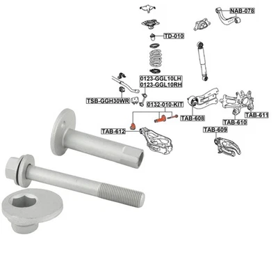 Rear Suspension Arm Camber Eccentric Bolt Kit for Toyota Alphard Vellfire - Image 1 of 4