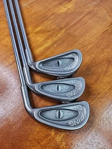 Ping Eye Original Black Eye Golf Clubd 3 Pcs 3, 4, 9 Irons Right Handed Vintage - Picture 1 of 9