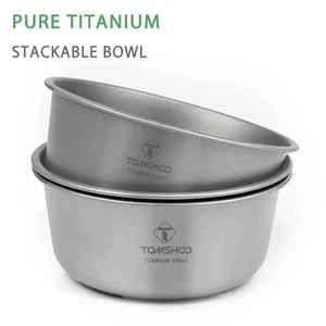 TOMSHOO Titan ultraleichte Camping Schüssel 500ml, stapelbar, Wandern, Outdoor - Bild 1 von 8