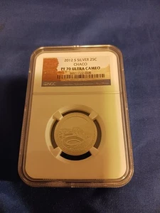 2012 S SILVER CHACO PF 70 ULTRA CAMEO QUARTER  - Picture 1 of 2