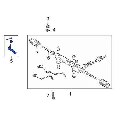 For Toyota Tundra 2007-2021 Toyota 4504709260 Left Outer Steering Tie Rod End Foto 1 de 4