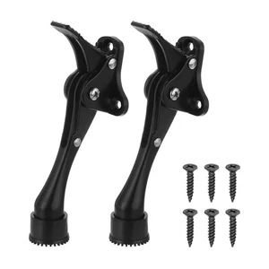 2er Pack Kickdown Türstopper 4 Zoll One Touch Kickdown Türstopper schwarz - Bild 1 von 7