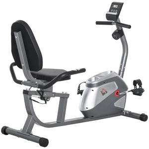 HOMCOM Cyclette Orizzontale con Seduta Regolabile 8 Resistenze e Monitor LCD - Foto 1 di 10