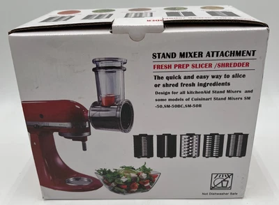 Stand Mixer Fresh Prep Slicer Shredder Attachment for KitchenAid 5 Blade Set New