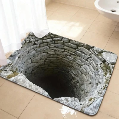 Ковер с оптической иллюзией, дверной коврик с 3D-оптической иллюзией, входная площадка для террасы крыльца - Изображение 1 из 4