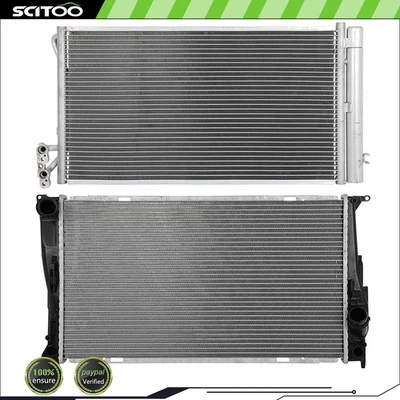 Car Radiator and A/C Condenser Kit Fits 2007-2011 BMW 335i 2009 2010-2016 BMW Z4 - Image 1 of 4