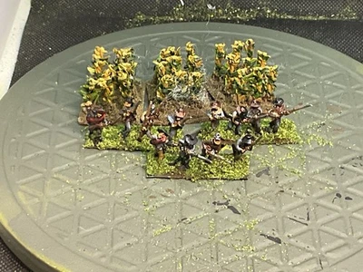 Regimiento Confederado ACW Pintado 15 mm. 12 figuras. Con terreno #1 Foto 1 de 4