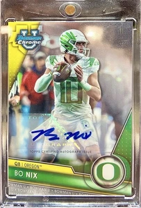 Autógrafos Bowman University 2023 cromados - Chrome Prospect Bo Nix #159 (AU, RC) - Imagen 1 de 2