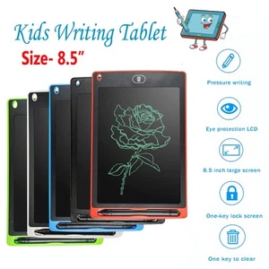 Tablette d'écriture LCD 8,5" ENFANTS PLANCHE À DESSIN INTELLIGENTE TAMPON GRAPHIQUE MULTICOLORE CADEAU ENFANT - Photo 1/14
