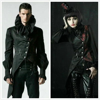 Punk Rave Steampunk Gothic Style Sleeveless Vest Asymmertrical Magnificent Vest - Image 1 of 3