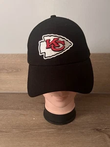 Kansas City Chiefs New Era 9TWENTY Adjustable Hat Cap Black, Arrowhead - Picture 1 of 8
