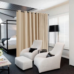 Closet Door Heavy Curtain, Room Dividers Shade Screens Partitions, Extra Large S - Picture 1 of 9