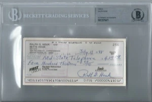 Ralph Houk New York Yankees Encapsulated Check Beckett - Picture 1 of 1