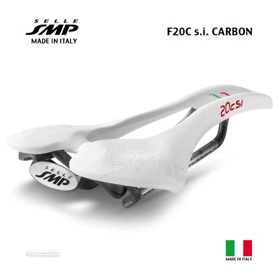 NEW Selle SMP F20Csi CARBON Saddle : WHITE - MADE IN iTALY! - Image 1 of 4