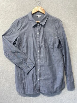 Espléndida Camisa Denim Mujer Mediana Cambray Blusa Abotonada Corporativa Preppy Foto 1 de 4