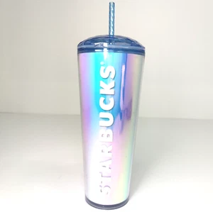 Starbucks Iridescent Hologram Dome Venti 24 oz Cold Cup with Straw - Sommer 2023 - Bild 1 von 9