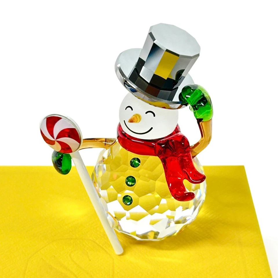 in Gift Box SWAROVSKI 5655434 Holiday Crystal Dulcis Snowman Figurine Deco