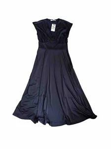 Seidig Schimmerndes Kleid Mango Gr S Blau Nachtblau Figur Umspielend - Bild 1 von 2