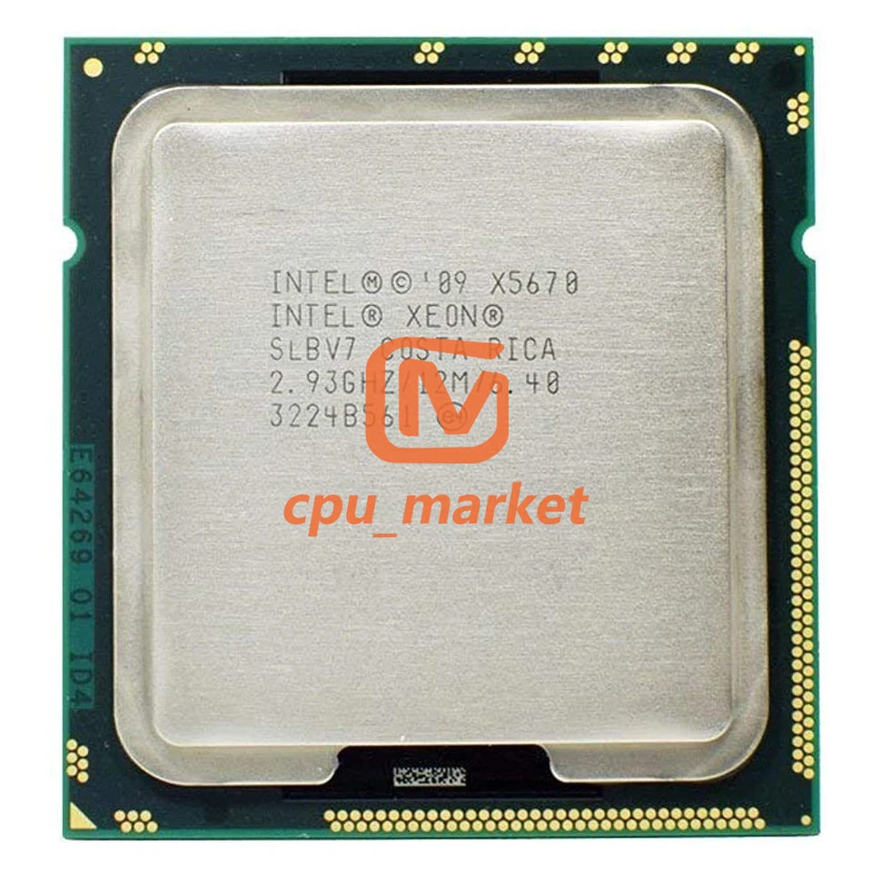 Intel Xeon X5670 SLBV7 2.93GHz 6 Cores LGA1366 CPU Processor - Image 1 of 1
