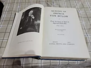 Memoirs Of Prince Von Bulow Secretary Of State To Imperial Chancellor 1931 - Picture 1 of 3