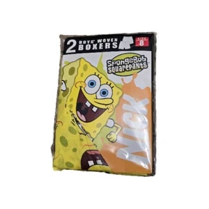 Boys Size 8 SpongeBob 2 Pair Boxer Underwear New Nickelodeon 2007 VTG  - Picture 1 of 5